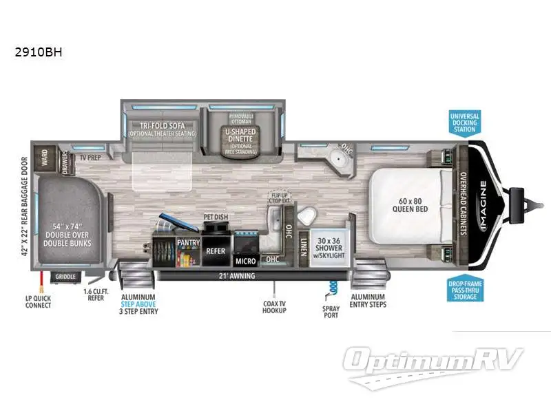 2022 Grand Design Imagine 2910BH Floorplan Photo