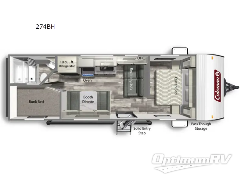 2023 Dutchmen Coleman Lantern LT Series 274BH Floorplan Photo