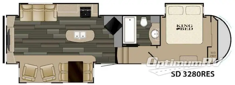 2017 Heartland Sundance 3280RES Floorplan Photo