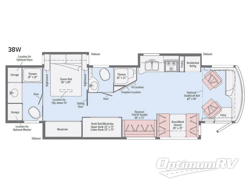 2017 Winnebago Forza 38W Floorplan Photo