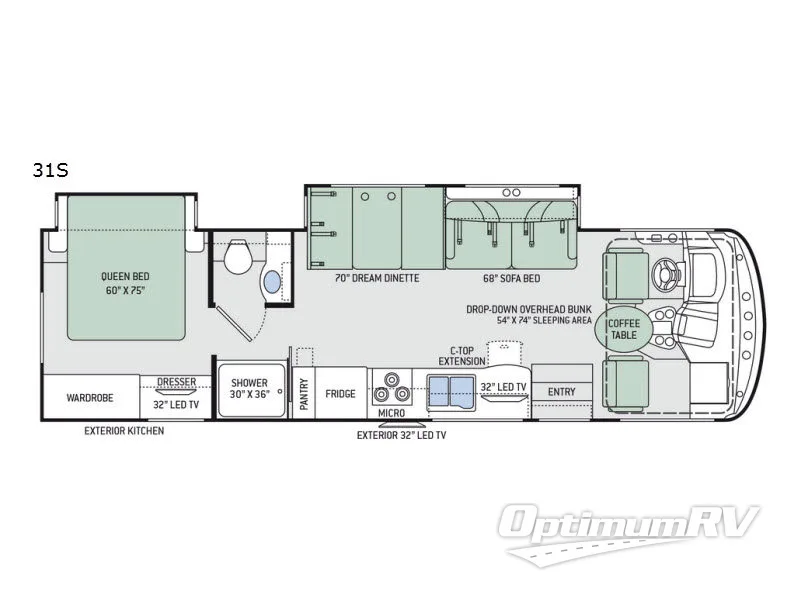 2018 Thor Windsport 31S Floorplan Photo