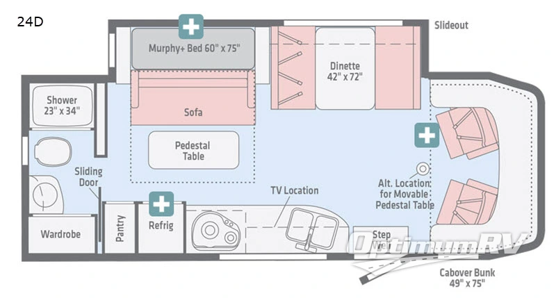 2018 Winnebago View 24D RV Floorplan Photo