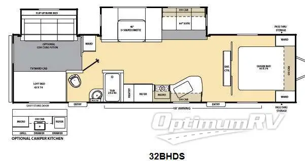2013 Coachmen Catalina Deluxe Edition 32BHDS Floorplan Photo
