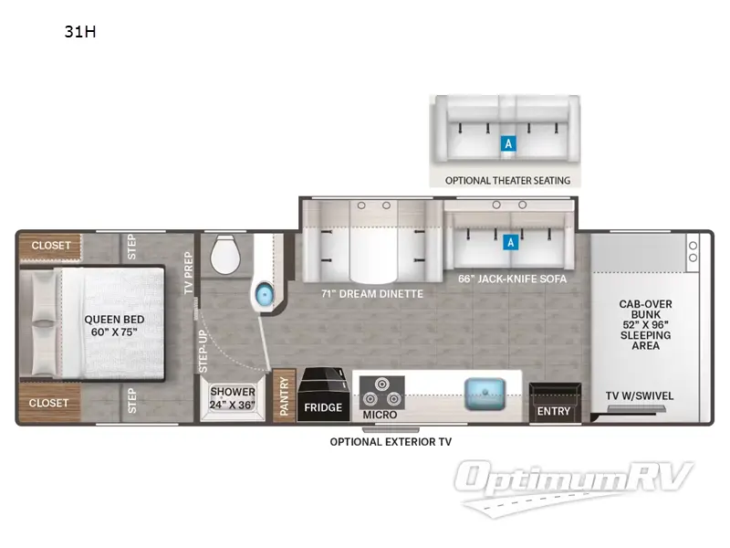 2026 Thor Four Winds 31H RV Floorplan Photo
