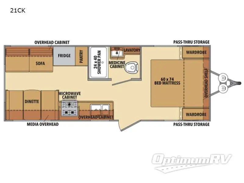 2021 Shasta Shasta 21CK RV Floorplan Photo