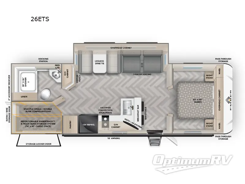 2026 Ember E-Series 26ETS RV Floorplan Photo