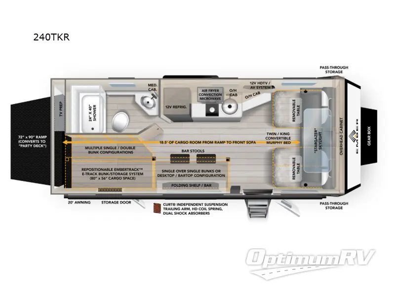 2026 Ember Overland Series 240TKR Floorplan Photo