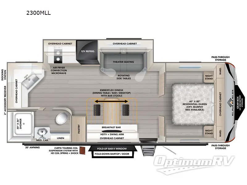 2026 Ember Touring Edition 2300MLL RV Floorplan Photo