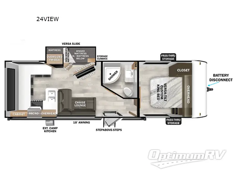2025 Forest River Salem Cruise Lite 24VIEW RV Floorplan Photo