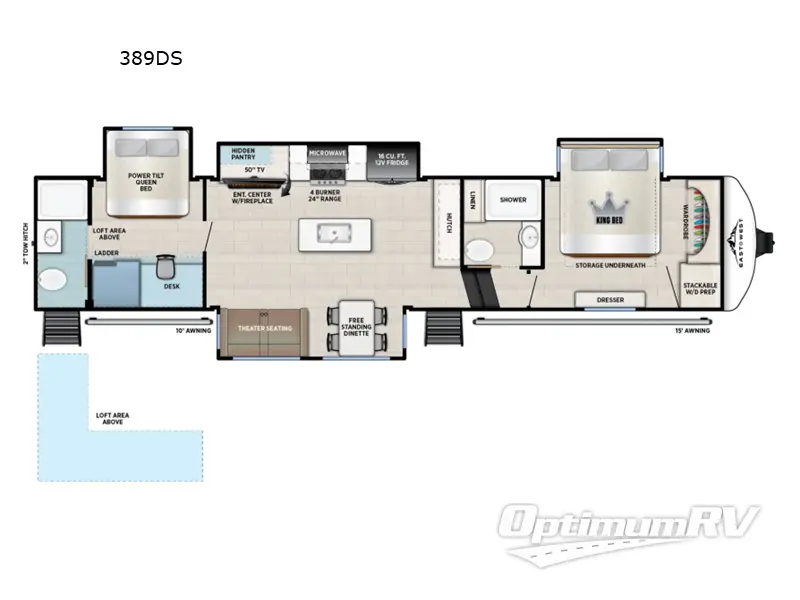 2026 East To West Tandara 389DS Floorplan Photo