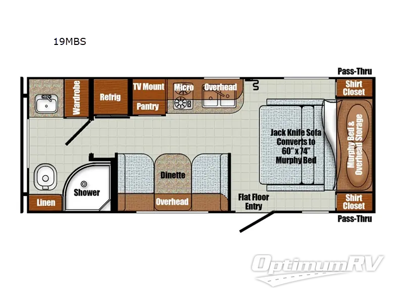 2022 Gulf Stream Vista Cruiser 19MBS RV Floorplan Photo