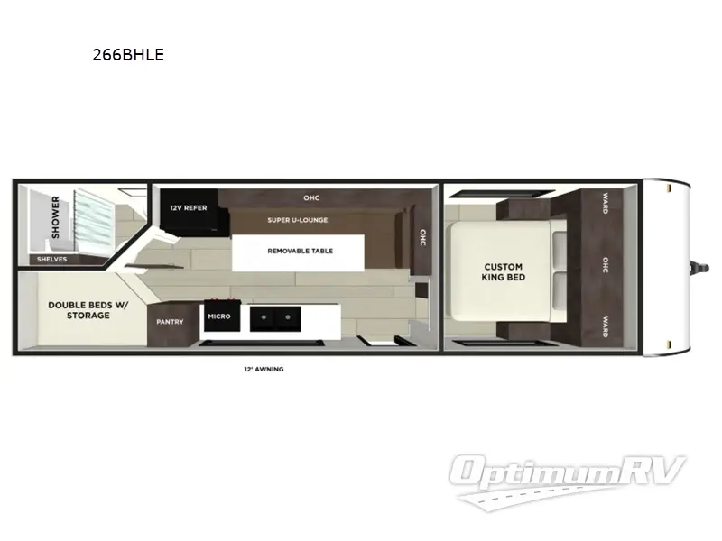 2026 Forest River Wildwood FSX 266BHLE RV Floorplan Photo