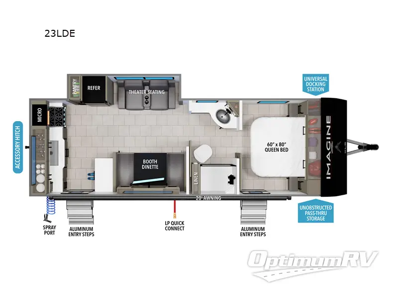 2026 Grand Design Imagine XLS 23LDE RV Floorplan Photo