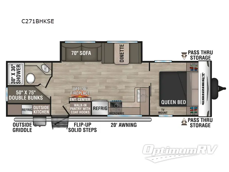 2025 KZ Connect SE C271BHKSE Floorplan Photo
