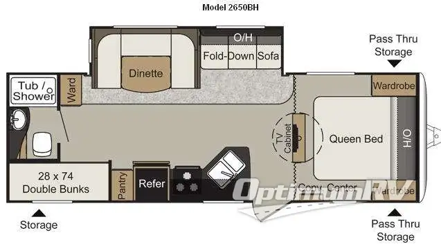 2014 Keystone Passport 2650BH Grand Touring RV Floorplan Photo