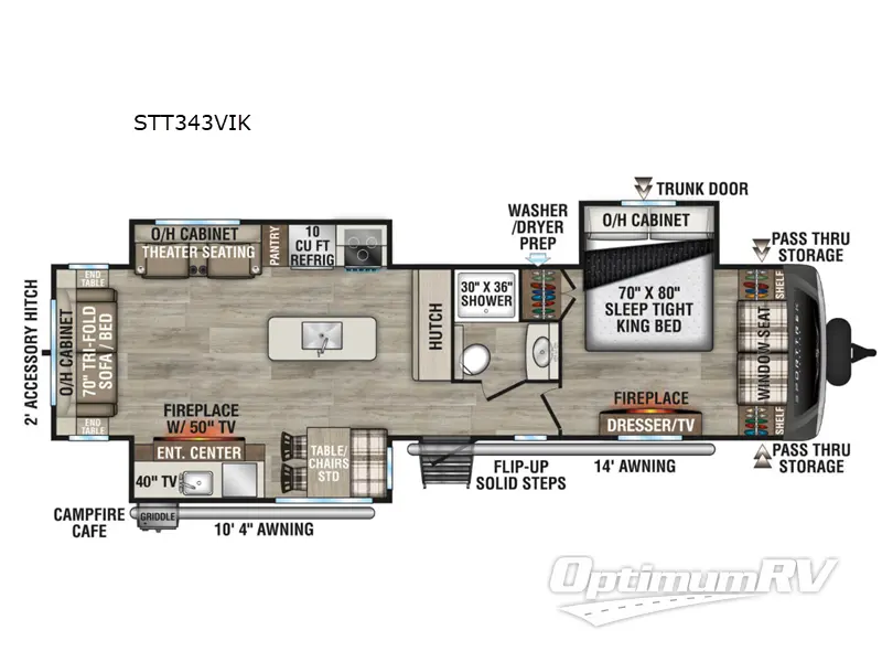 2027 Venture SportTrek Touring Edition STT343VIK Floorplan Photo