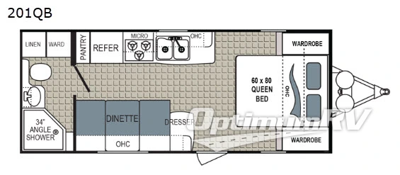 2018 Dutchmen Kodiak Ultra Lite 201QB RV Floorplan Photo