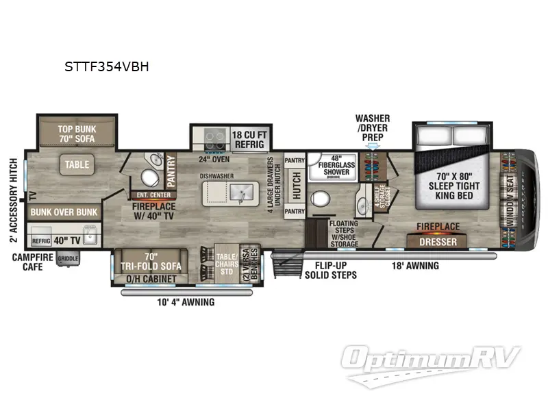 2027 Venture SportTrek Touring Edition STTF354VBH RV Floorplan Photo