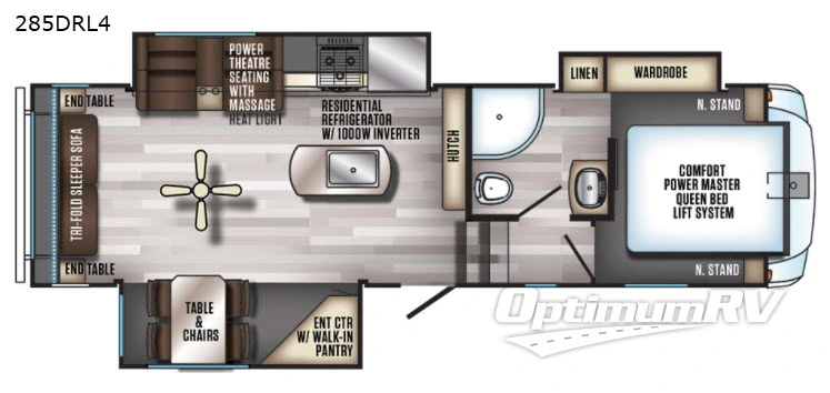 2019 Forest River Cherokee Arctic Wolf 285DRL4 RV Floorplan Photo