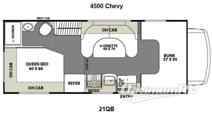 2016 Coachmen Freelander 21QB Chevy 4500 Floorplan Photo