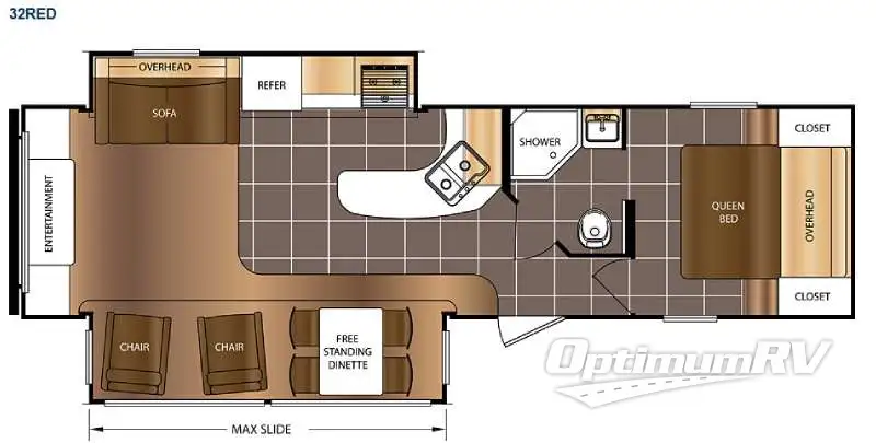 2016 Prime Time Avenger 32RED RV Floorplan Photo