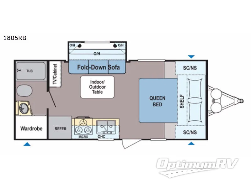 2017 Dutchmen Coleman Light 1805RB Floorplan Photo