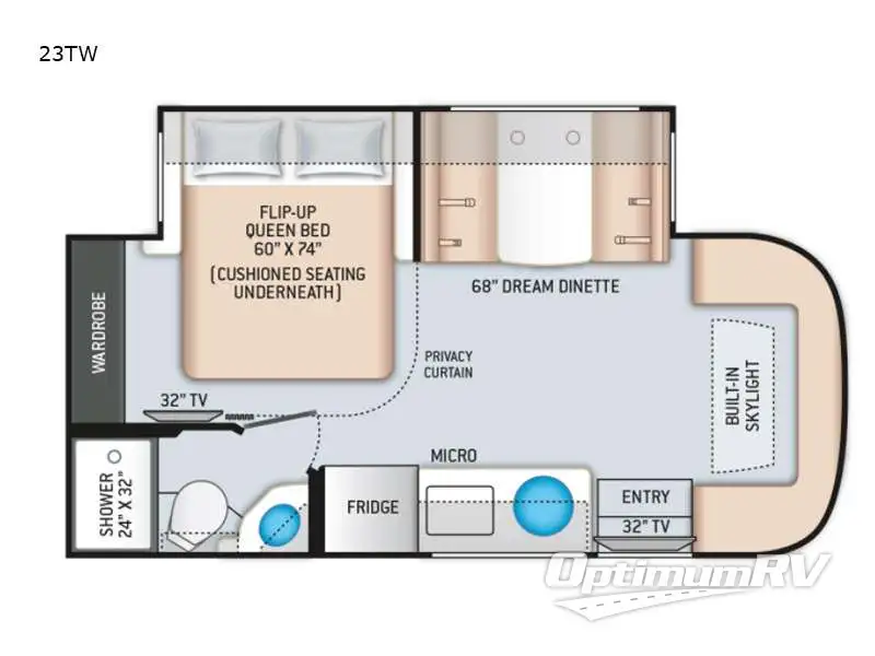 2022 Thor Compass AWD 23TW Floorplan Photo