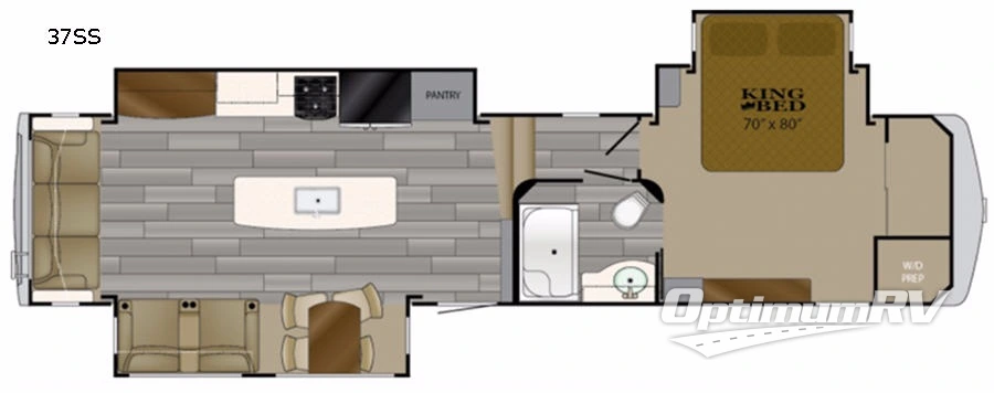 2017 Heartland Bighorn Traveler 37SS Floorplan Photo