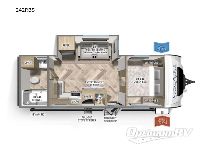 2024 Palomino SolAire 242RBS RV Floorplan Photo