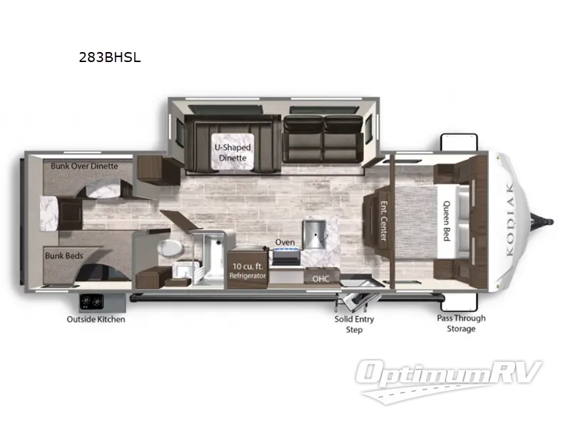 2022 Dutchmen Kodiak Ultra-Lite 283BHSL RV Floorplan Photo