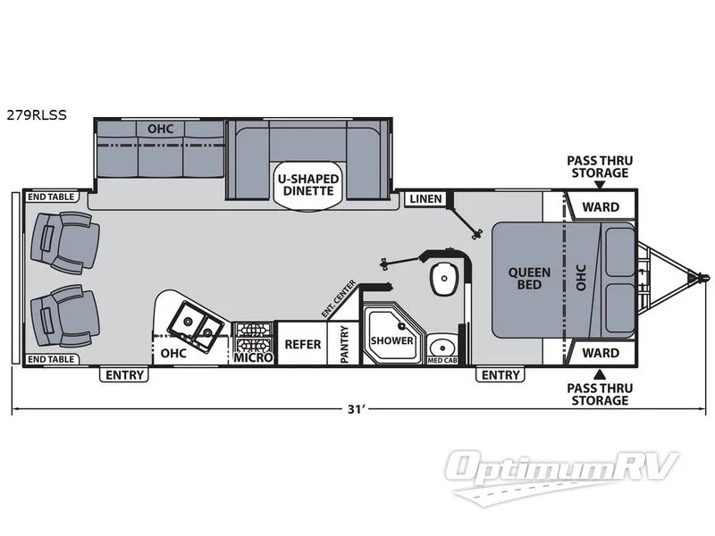 2018 Coachmen Apex Ultra-Lite 279RLSS RV Floorplan Photo
