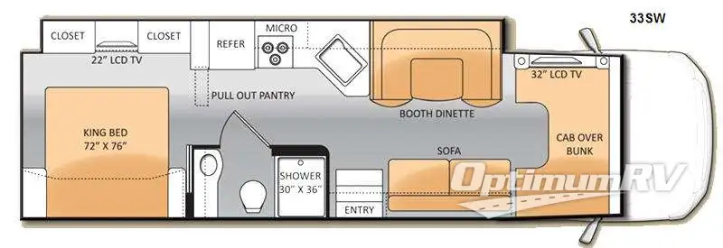 2014 Thor Four Winds Super C 33SW Floorplan Photo