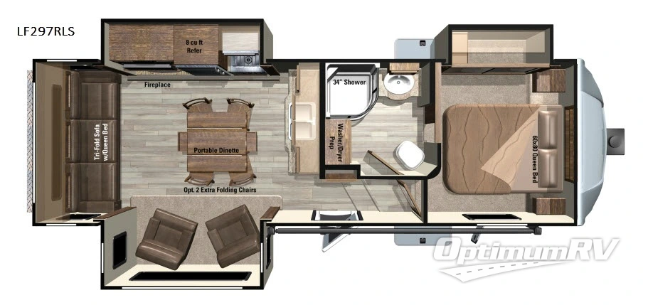 2018 Highland Ridge Open Range Light LF297RLS RV Floorplan Photo
