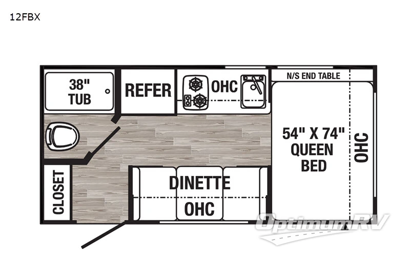 2020 Palomino Puma XLE Lite 12FBX RV Floorplan Photo