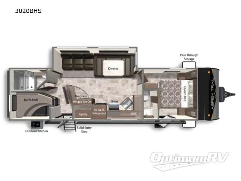 2021 Dutchmen Aspen Trail 3020BHS Floorplan Photo