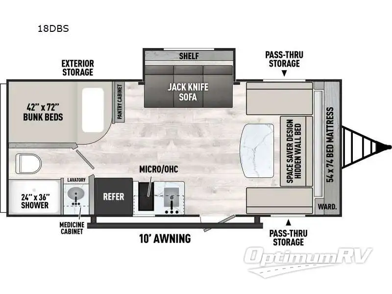 2025 Coachmen Clipper 4K Series 18DBS Floorplan Photo