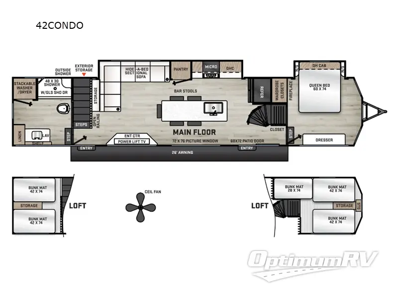 2025 Forest River Aurora 42 CONDO RV Floorplan Photo
