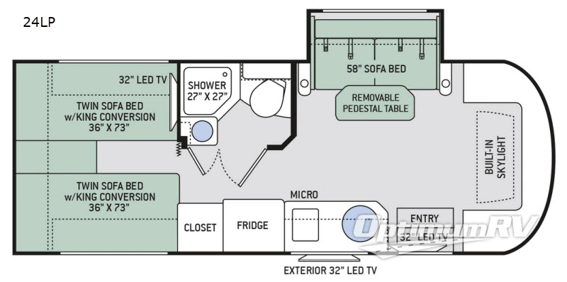 2018 Thor Gemini 24LP RV Floorplan Photo