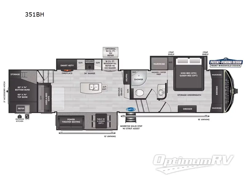 2023 Keystone Montana High Country 351BH Floorplan Photo
