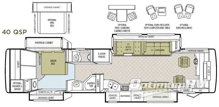 2006 Tiffin Allegro Bus 40 QSP Floorplan Photo