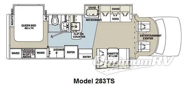 2011 Forest River Lexington 283TS RV Floorplan Photo