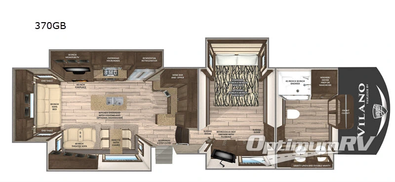 2019 VanLeigh Vilano 370GB RV Floorplan Photo