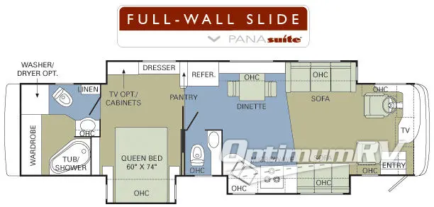 2007 Holiday Rambler Ambassador 40DFT RV Floorplan Photo