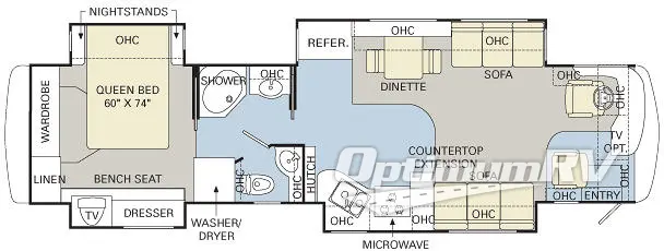 2007 Monaco Diplomat 40PDQ Floorplan Photo
