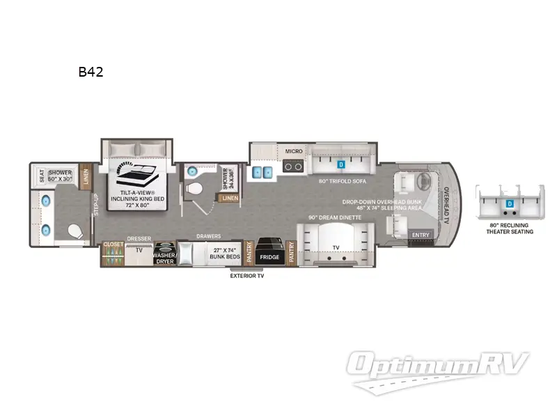 2023 Thor Venetian B42 Floorplan Photo