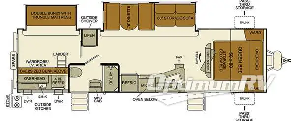 2015 EverGreen RV i-Go G314BDS RV Floorplan Photo
