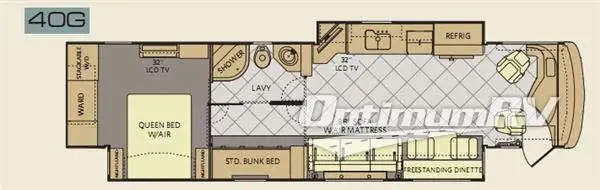 2012 Fleetwood Discovery 40G Floorplan Photo