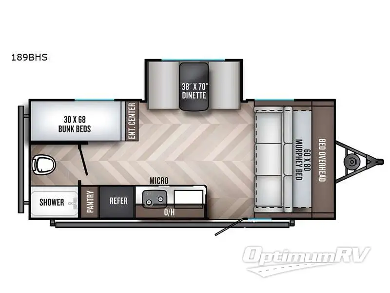 2021 Palomino PaloMini 189BHS RV Floorplan Photo