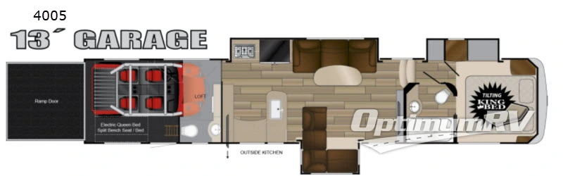 2018 Heartland Cyclone 4005 RV Floorplan Photo