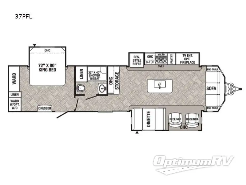 2022 Palomino Puma Destination 37PFL RV Floorplan Photo